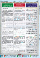 THE HOLY QUR'AN with Color Coded English Transliteration by Abdullah Yusuf Ali. Hard Cover