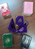 THE HOLY QUR'AN - Velvet Mini Qur’an with Fancy box (13 Lines) Pocket Size 2.5" x3. 5" - القرأن الكريم
